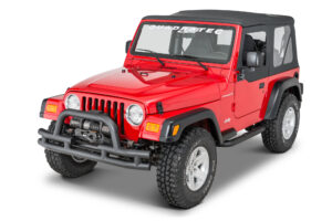 Quadratec QR3 Dual-Tube Winch Mount Bumper with Hoop for for 76-06 Jeep CJ, YJ, TJ & Unlimited